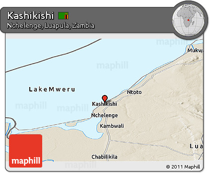 Shaded Relief Panoramic Map of Kashikishi