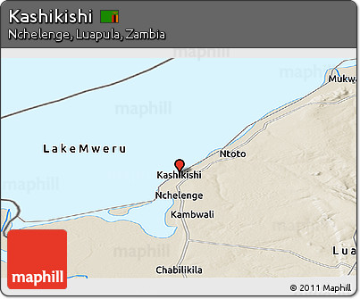 Shaded Relief Panoramic Map of Kashikishi