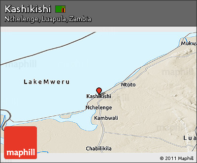 Shaded Relief Panoramic Map of Kashikishi