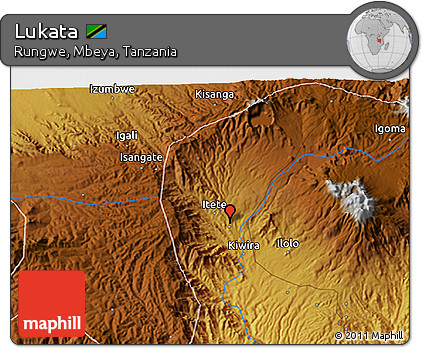 Physical 3D Map of Lukata