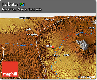Physical 3D Map of Lukata