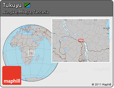 Gray Location Map of Tukuyu