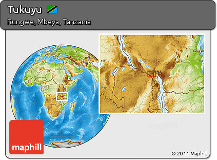 Physical Location Map of Tukuyu
