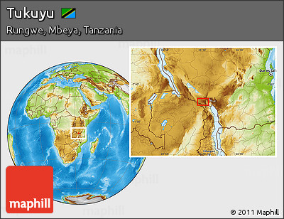 Physical Location Map of Tukuyu