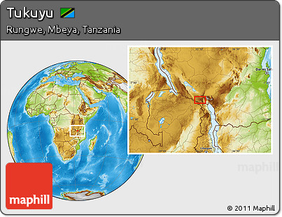 Physical Location Map of Tukuyu