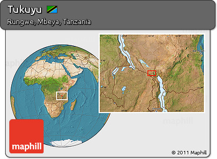 Satellite Location Map of Tukuyu