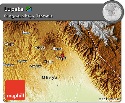 Physical 3D Map of Lupata