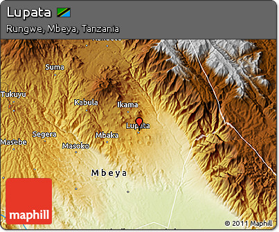 Physical 3D Map of Lupata