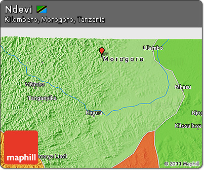 Political 3D Map of Ndevi
