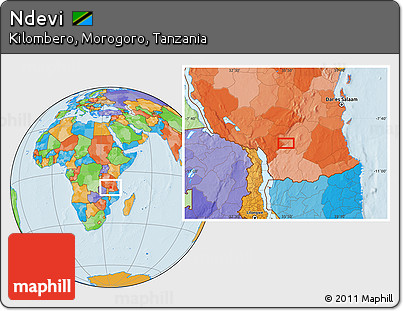 Political Location Map of Ndevi