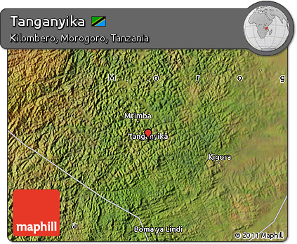 Satellite Map of Tanganyika