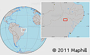 Gray Location Map of the area around 9° 15' 16" S, 39° 52' 30" W