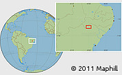 Savanna Style Location Map of the area around 9° 15' 16" S, 39° 52' 30" W