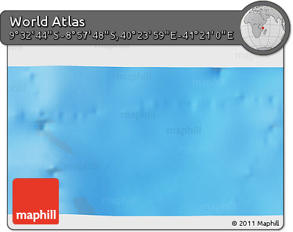 Physical 3D Map of the Area around 9° 15' 16" S, 40° 52' 30" E
