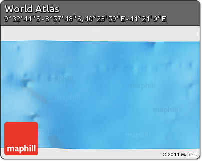 Physical 3D Map of the Area around 9° 15' 16" S, 40° 52' 30" E