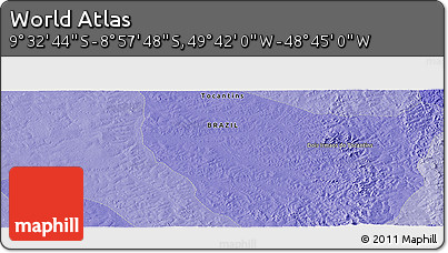 Political Panoramic Map of the Area around 9° 15' 16" S, 49° 13' 30" W