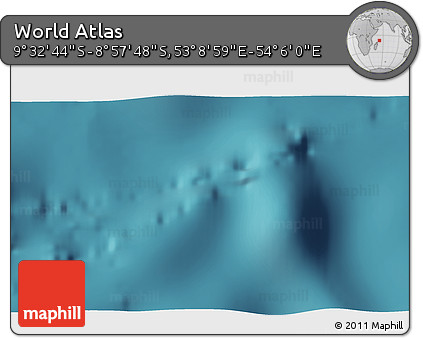 Satellite 3D Map of the Area around 9° 15' 16" S, 53° 37' 30" E