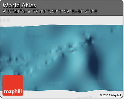 Satellite 3D Map of the Area around 9° 15' 16" S, 53° 37' 30" E