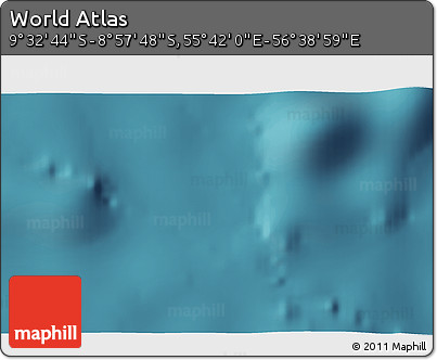 Satellite 3D Map of the Area around 9° 15' 16" S, 56° 10' 29" E