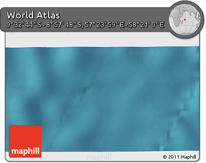Satellite 3D Map of the Area around 9° 15' 16" S, 57° 52' 30" E
