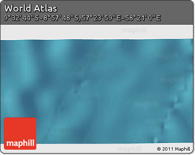 Satellite 3D Map of the Area around 9° 15' 16" S, 57° 52' 30" E