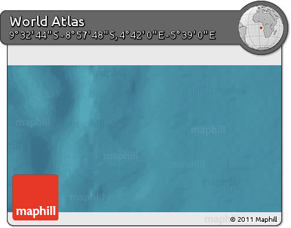 Satellite 3D Map of the Area around 9° 15' 16" S, 5° 10' 30" E