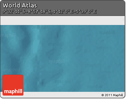 Satellite 3D Map of the Area around 9° 15' 16" S, 5° 10' 30" E