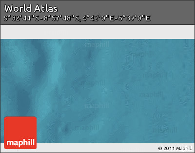 Satellite 3D Map of the Area around 9° 15' 16" S, 5° 10' 30" E