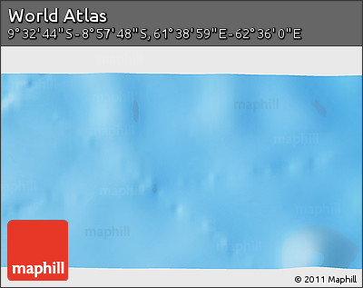 Physical 3D Map of the Area around 9° 15' 16" S, 62° 7' 30" E
