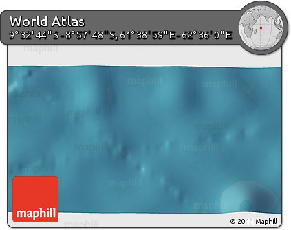 Satellite 3D Map of the Area around 9° 15' 16" S, 62° 7' 30" E