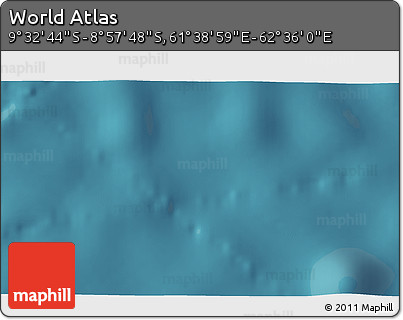 Satellite 3D Map of the Area around 9° 15' 16" S, 62° 7' 30" E