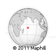 Outline Map of the Area around 9° 15' 16" S, 62° 58' 30" E, rectangular outline