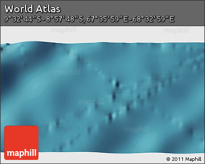 Satellite 3D Map of the Area around 9° 15' 16" S, 68° 4' 29" E