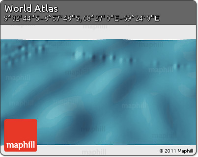 Satellite 3D Map of the Area around 9° 15' 16" S, 68° 55' 30" E