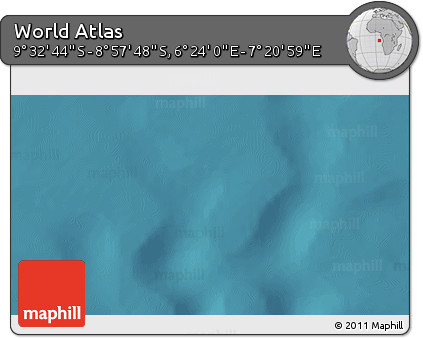 Satellite 3D Map of the Area around 9° 15' 16" S, 6° 52' 30" E