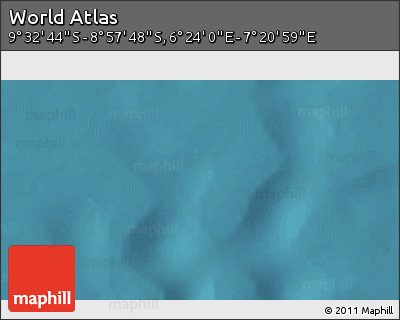 Satellite 3D Map of the Area around 9° 15' 16" S, 6° 52' 30" E