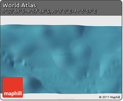 Satellite 3D Map of the Area around 9° 15' 16" S, 70° 37' 30" E