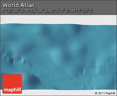 Satellite 3D Map of the Area around 9° 15' 16" S, 70° 37' 30" E