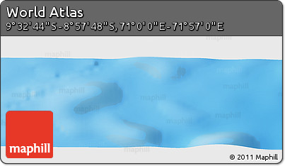 Physical Panoramic Map of the Area around 9° 15' 16" S, 71° 28' 29" E