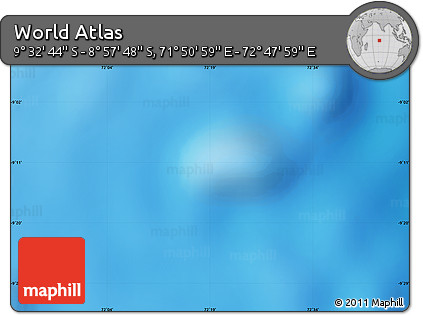 Physical Map of the Area around 9° 15' 16" S, 72° 19' 29" E