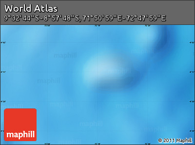 Physical Map of the Area around 9° 15' 16" S, 72° 19' 29" E