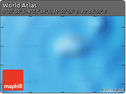 Physical Map of the Area around 9° 15' 16" S, 72° 19' 29" E