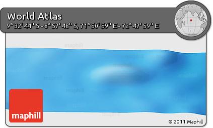 Physical Panoramic Map of the Area around 9° 15' 16" S, 72° 19' 29" E