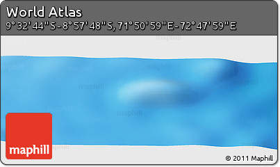 Physical Panoramic Map of the Area around 9° 15' 16" S, 72° 19' 29" E