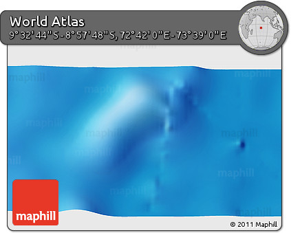 Physical 3D Map of the Area around 9° 15' 16" S, 73° 10' 30" E