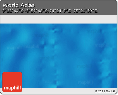 Physical 3D Map of the Area around 9° 15' 16" S, 74° 52' 30" E