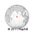 Outline Map of the Area around 9° 15' 16" S, 75° 43' 29" E, rectangular outline