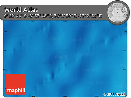 Physical Map of the Area around 9° 15' 16" S, 76° 34' 29" E