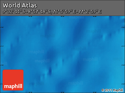Physical Map of the Area around 9° 15' 16" S, 76° 34' 29" E