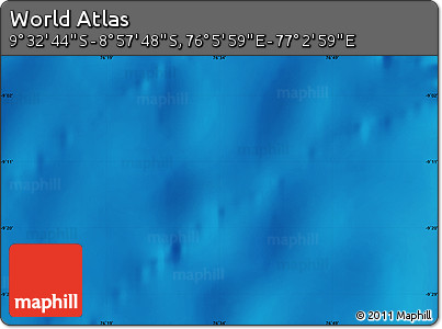 Physical Map of the Area around 9° 15' 16" S, 76° 34' 29" E